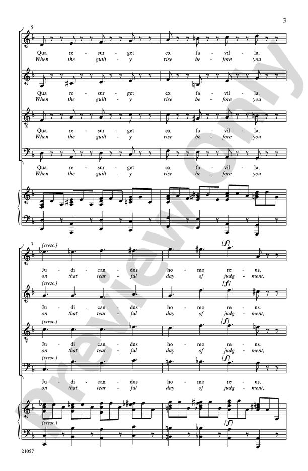 Lacrimosa (from Requiem) – SATB Choral Octavo (Digital Download)