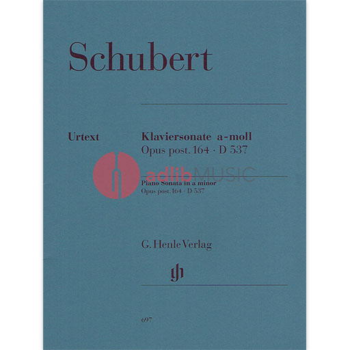 Schubert - Piano Sonata in Amin Op post164 D537 - Piano Solo Henle HN697