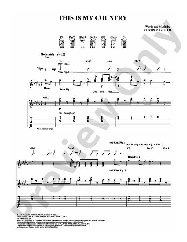 This Is My Country - Guitar TAB (Digital Download)