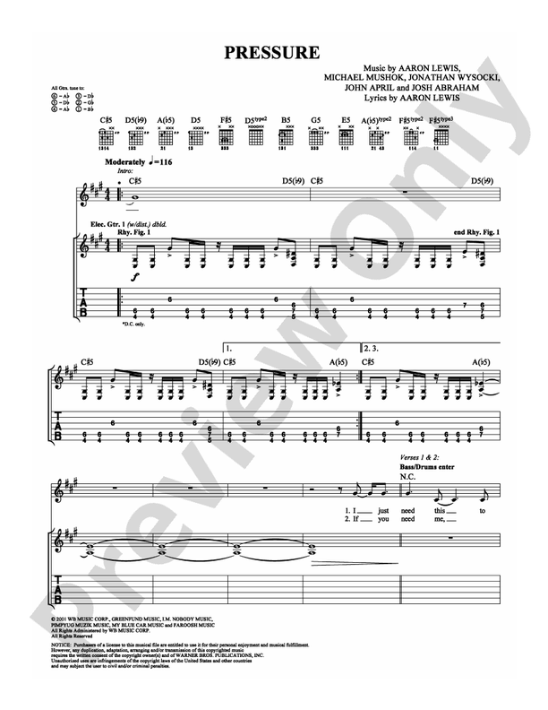 Pressure - Guitar TAB (Digital Download)