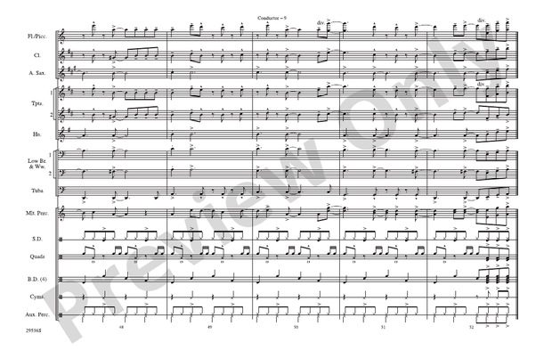 Into the Night – Marching Band Conductor Score & Parts (Digital Download)