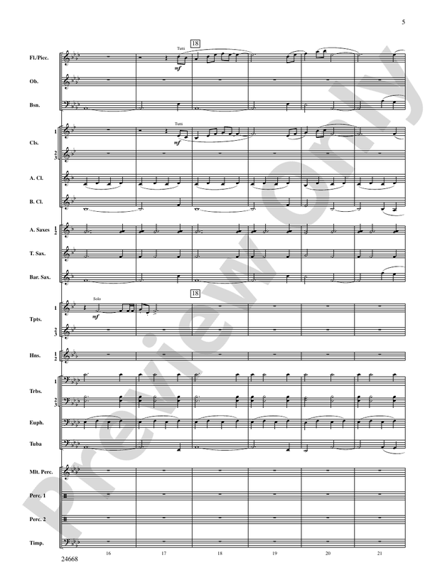 A Prairie Portrait - Concert Band Conductor Score & Parts (Digital Download)
