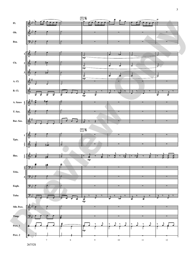 Flight of the Flutes (Showcasing the Flute Section) - Concert Band Conductor Score & Parts (Digital Download)