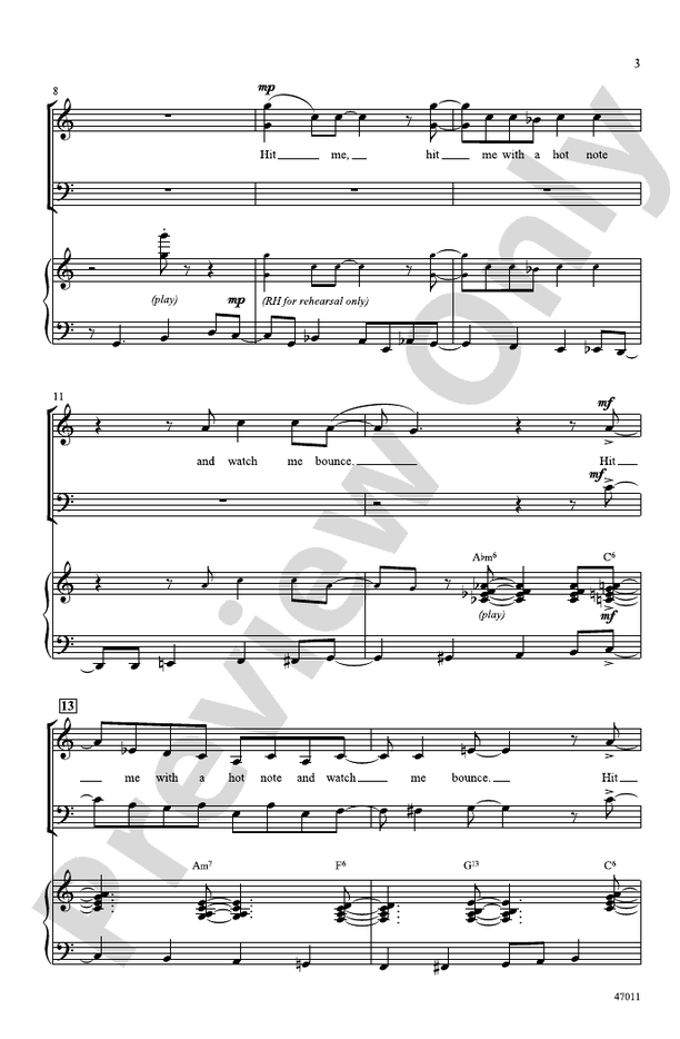 Hit Me with a Hot Note – SAB Choral Octavo (Digital Download)