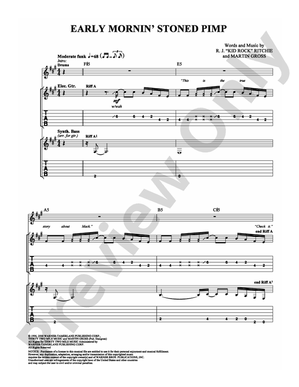 Early Mornin' Stoned Pimp - Guitar TAB (Digital Download)