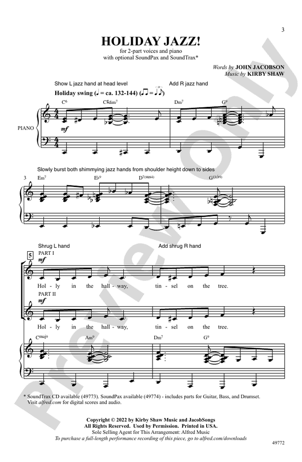 Holiday Jazz! - 2 Part Treble Choral Octavo (Digital Download)