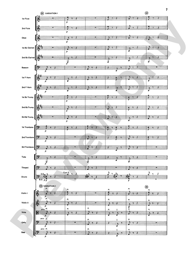 Variations on a Paganini Theme – Full Orchestra Conductor Score & Parts (Digital Download)