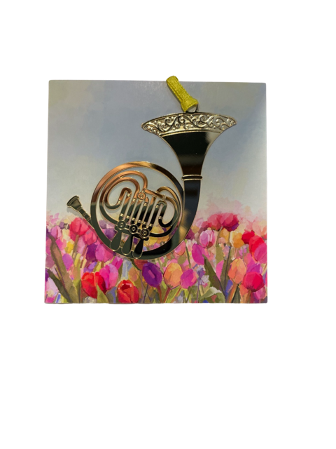 Gift Card with French Horn Bookmark