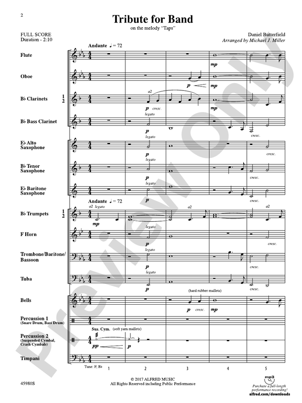 Tribute for Band - Concert Band Conductor Score & Parts (Digital Download)