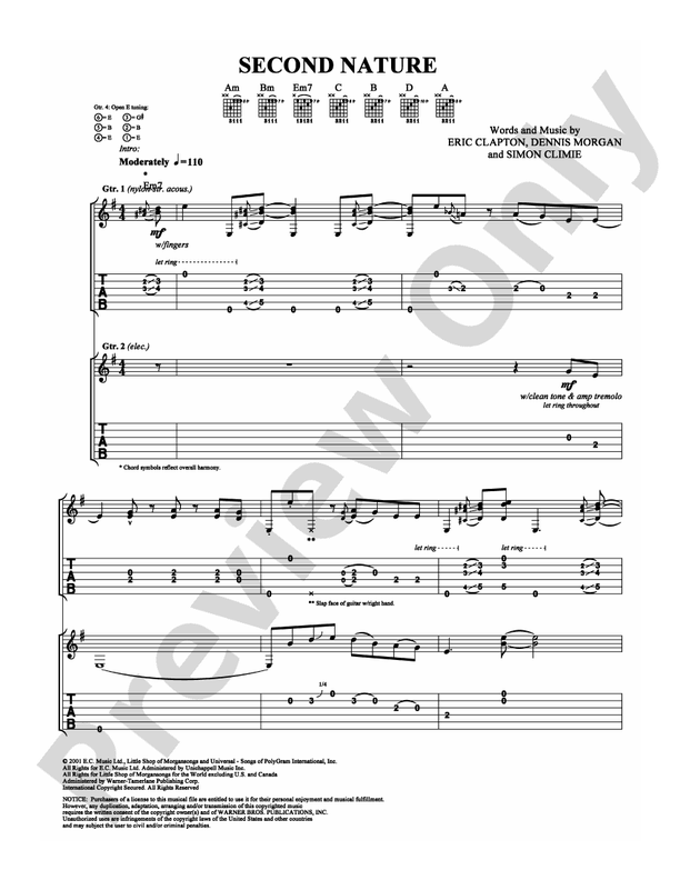 Second Nature - Guitar TAB (Digital Download)