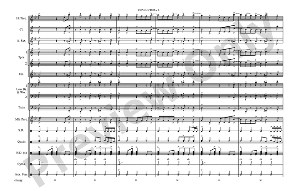 Pressure – Marching Band Conductor Score & Parts (Digital Download)