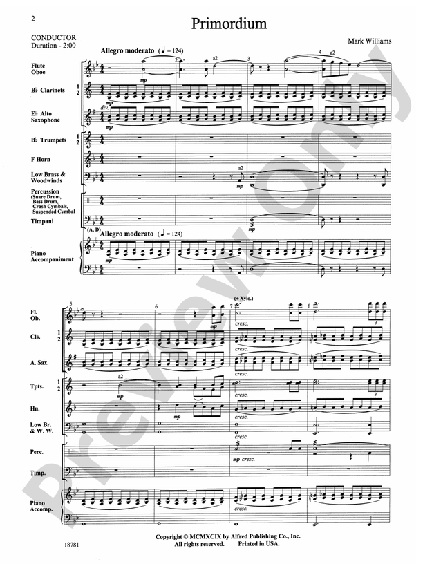 Primordium - Concert Band Conductor Score & Parts (Digital Download)