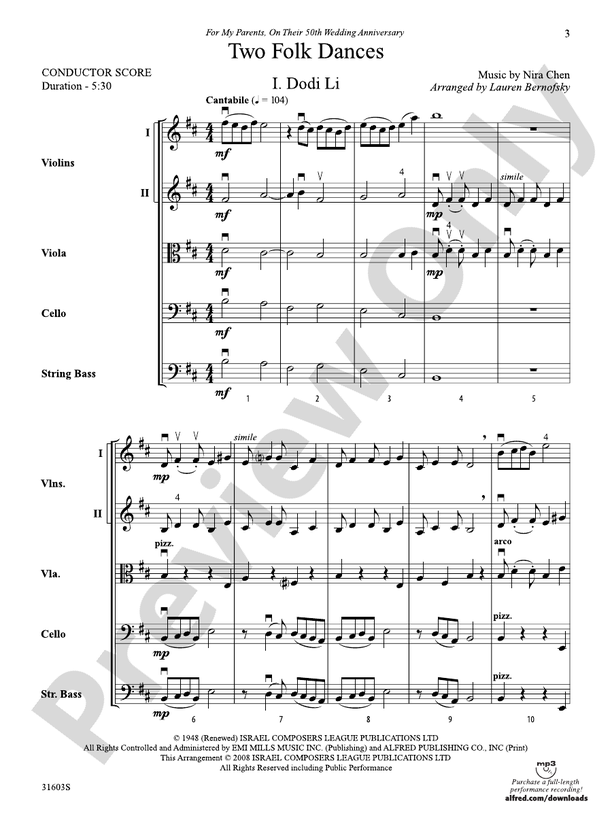Two Folk Dances – String Orchestra Conductor Score & Parts (Digital Download)