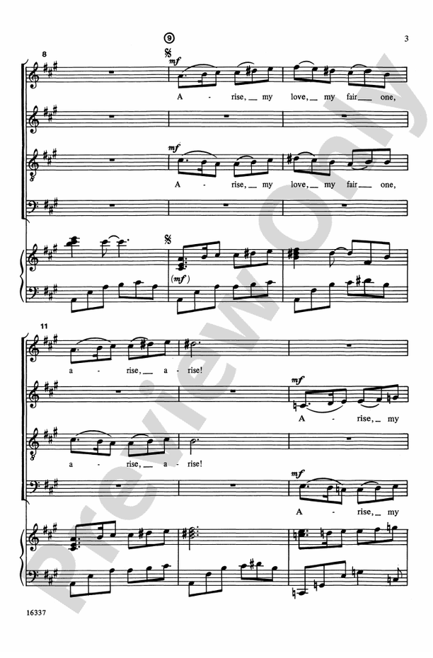 Arise My Love, My Fair One – SATB Choral Octavo (Digital Download)