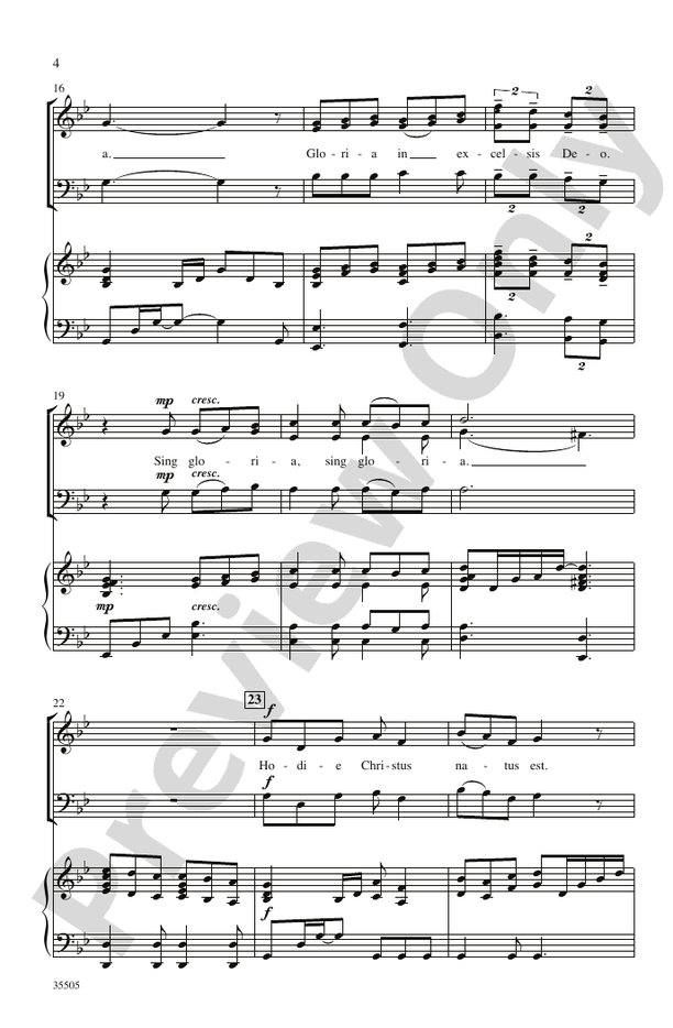 Hodie – SAB Choral Octavo (Digital Download)