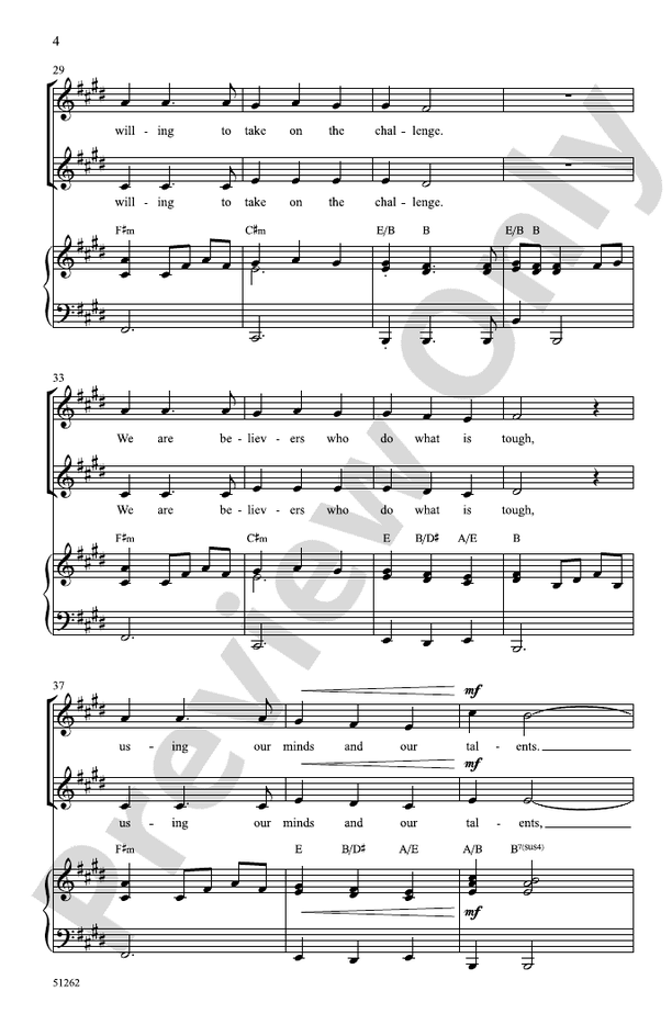 We Are the Dreamers - 2 Part Treble Choral Octavo (Digital Download)