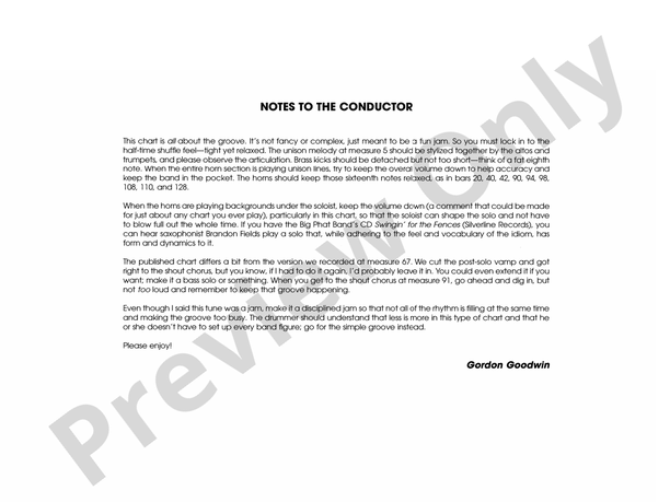 There's the Rub (Grade 5.5) - Jazz Ensemble Conductor Score & Parts (Digital Download)