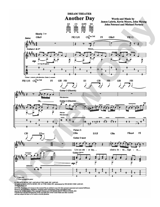 Another Day - Guitar TAB (Digital Download)