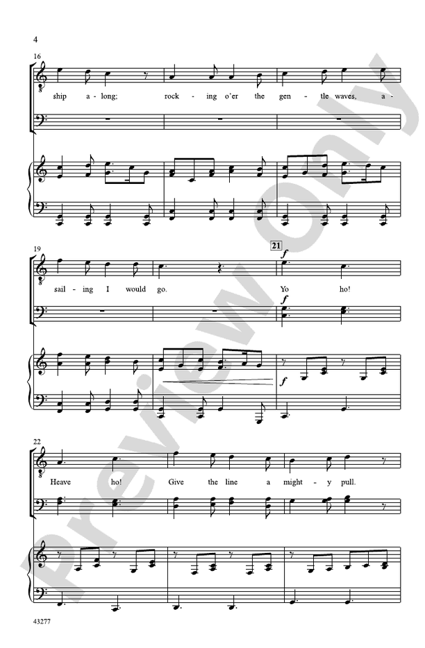 A Sailor's Song - TBB Choral Octavo (Digital Download)