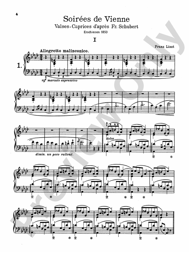 Liszt - Soirees de Vienne - Piano Solo (Digital Download)