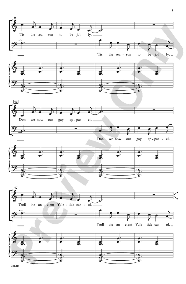 Antiphonal Deck the Hall – SAB Choral Octavo (Digital Download)