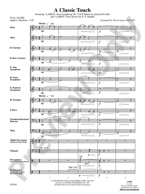 A Classic Touch - Concert Band Conductor Score & Parts (Digital Download)