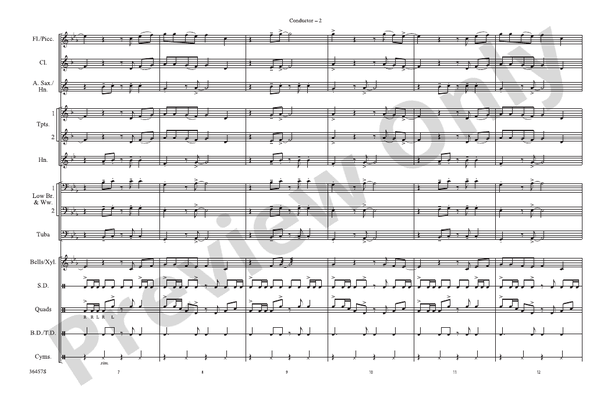 California Gurls – Marching Band Conductor Score & Parts (Digital Download)