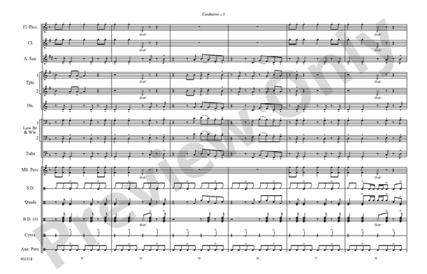 Locked Out of Heaven – Marching Band Conductor Score & Parts (Digital Download)