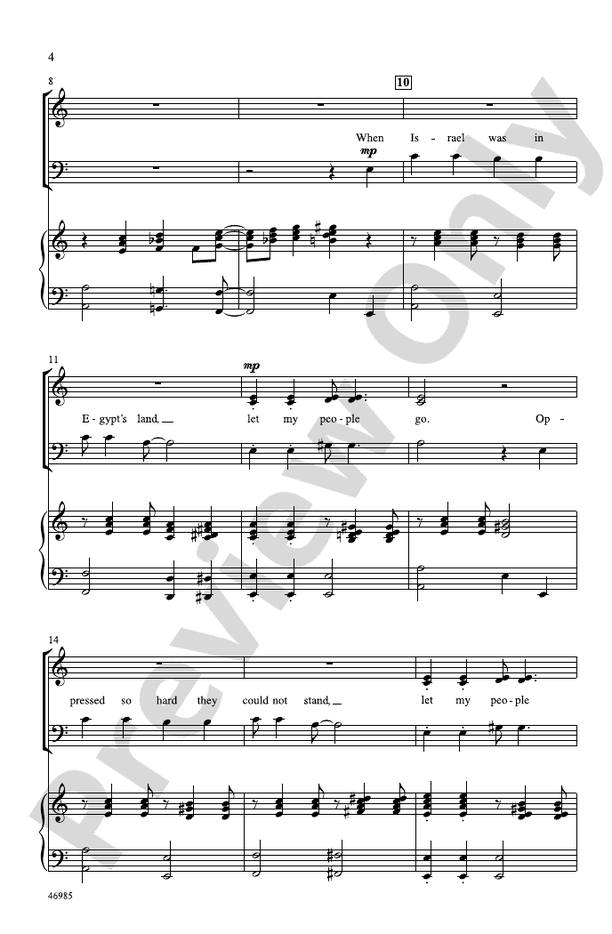 Go Down, Moses – SSAB Choral Octavo (Digital Download)