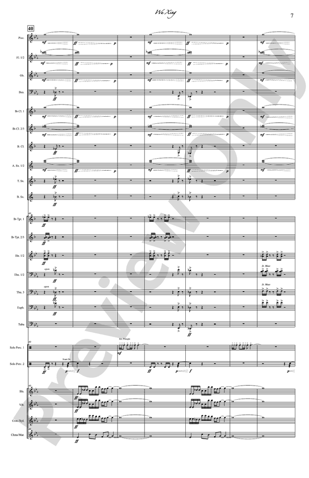 Wu Xing - Concert Band Conductor Score & Parts (Digital Download)