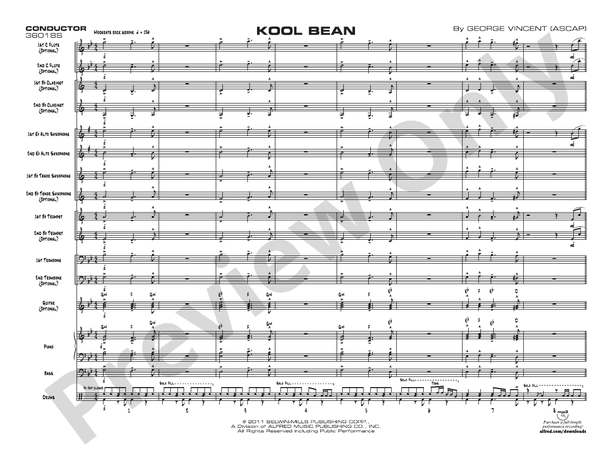 Kool Bean - Jazz Ensemble Conductor Score & Parts(Digital Download)