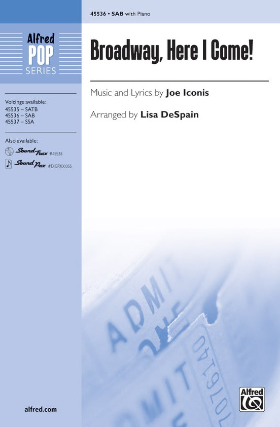 Broadway, Here I Come! – SAB Choral Octavo (Digital Download)