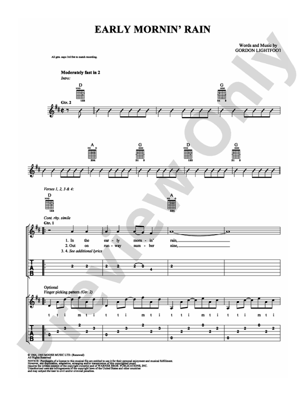 Early Mornin' Rain - Easy Guitar (Digital Download)