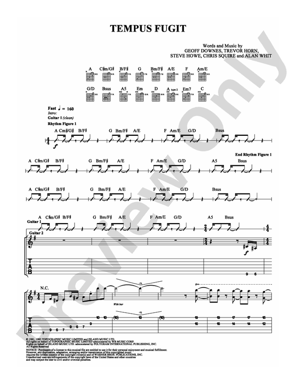Tempus Fugit - Guitar TAB (Digital Download)