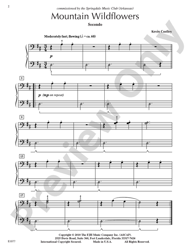 Mountain Wildflowers - Piano (Digital Download)