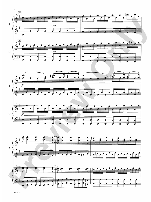 Eine Kleine Nachtmusik - 2 Pianos, 4 Hands (Digital Download)