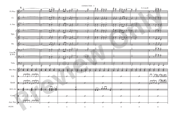 Blinding Lights – Marching Band Conductor Score & Parts (Digital Download)