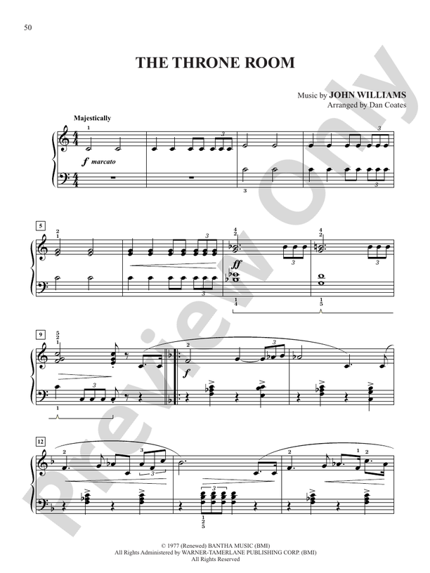 The Throne Room (from "Star Wars") - Easy Piano (Digital Download)