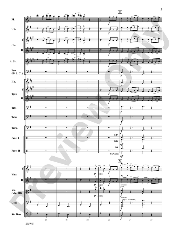 Themes from Capriccio Italien – Full Orchestra Conductor Score & Parts (Digital Download)