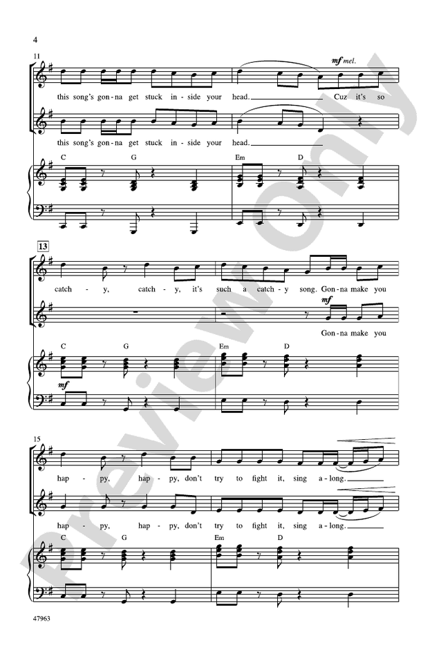 Catchy Song – 2-Part Choral Octavo (Digital Download)