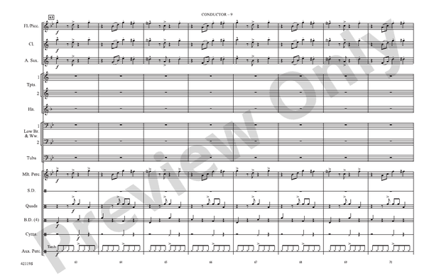 Zumba – Marching Band Conductor Score & Parts (Digital Download)