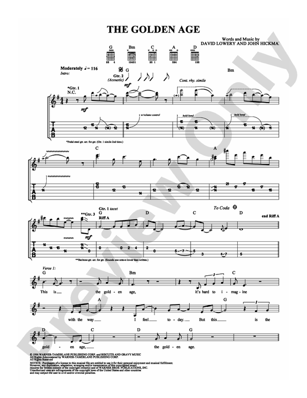 The Golden Age - Guitar TAB (Digital Download)