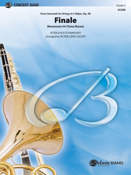 Finale (from Serenade for Strings in C Major, Op. 48, Movement #4 (Terma Russo)) - Concert Band Conductor Score & Parts (Digital Download)