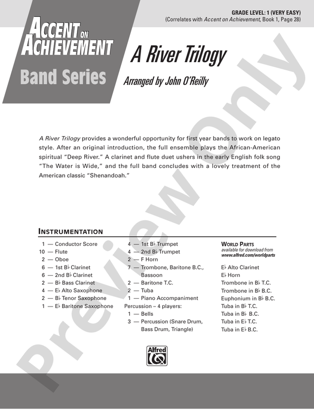 A River Trilogy - Concert Band Conductor Score & Parts (Digital Download)