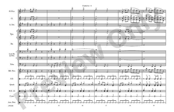 Danger Zone (Arr. Victor López) – Marching Band Conductor Score & Parts (Digital Download)