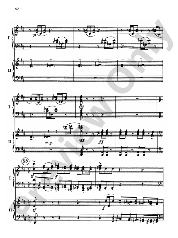 Symphonic Dances, Opus 45 - III. Lento assai / Allegro vivace - 2 Pianos, 4 Hands (Digital Download)