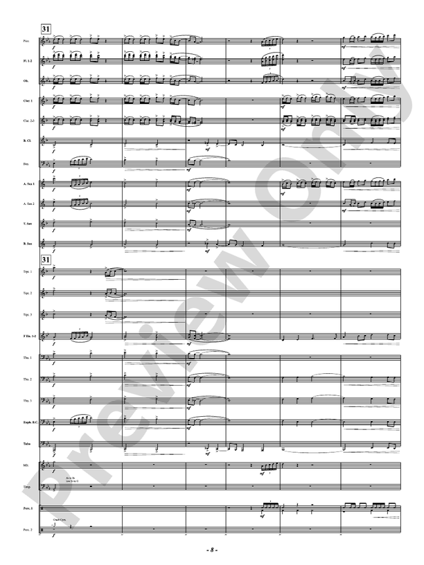 Sound Paints the Sky - Concert Band Conductor Score & Parts(Digital Download)