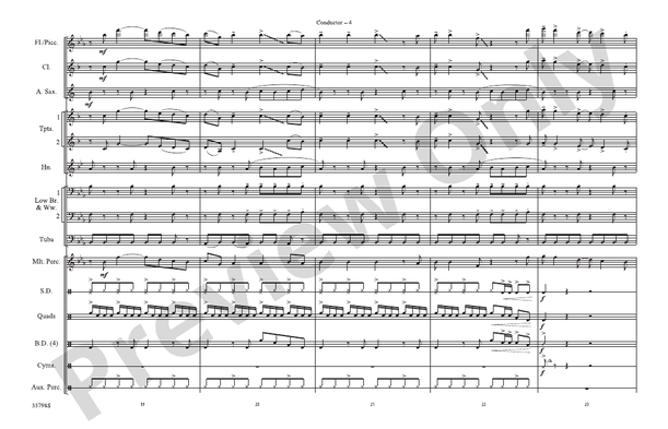 She'd Be California – Marching Band Conductor Score & Parts (Digital Download)
