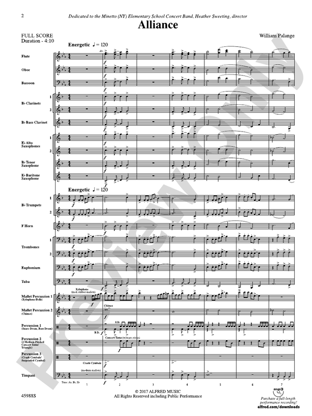 Alliance - Concert Band Conductor Score & Parts (Digital Download)