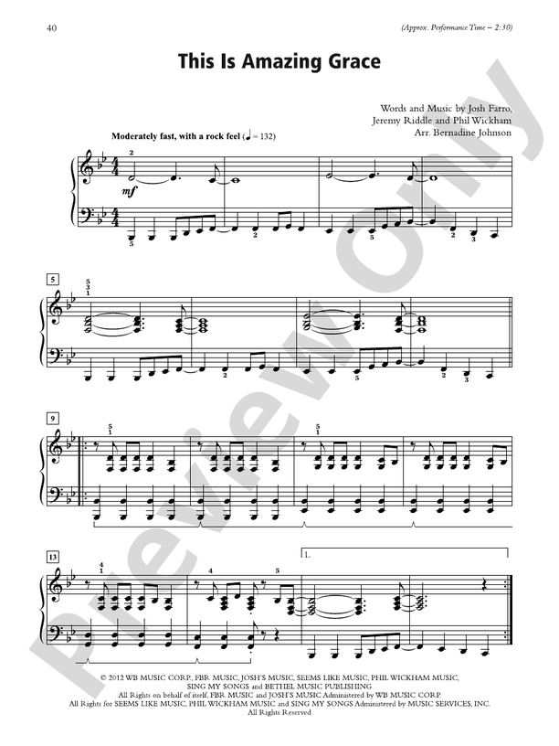 This Is Amazing Grace (Arr. Bernadine Johnson) - Piano Solo (Digital Download)